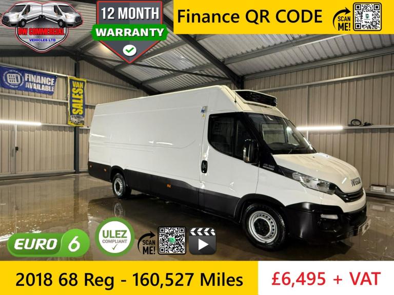 2018 68 Reg Iveco Daily 35s14 XLWB 5 Meter Fridge Freezer Van Automatic + VAT 