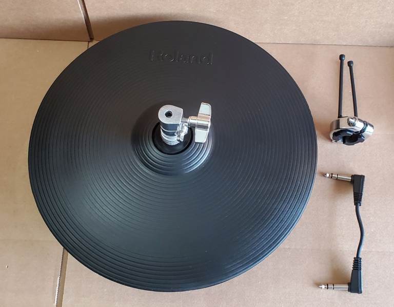 🤖🥁 ROLAND VH-13 V Drums HI HAT SET ⚙️ 2 piece hats clamp link lead E*D*S 🤖🥁