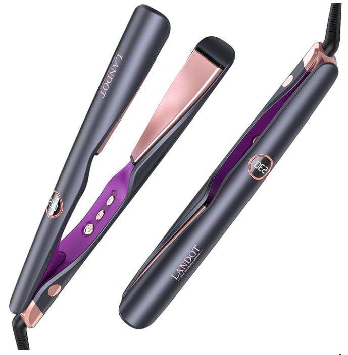 LANDOT 2-in-1 Hair Straighteners and Curler