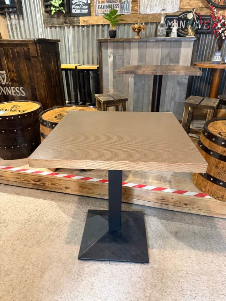 Square Wooden Bar Table – Good Condition, 60cm x 60cm