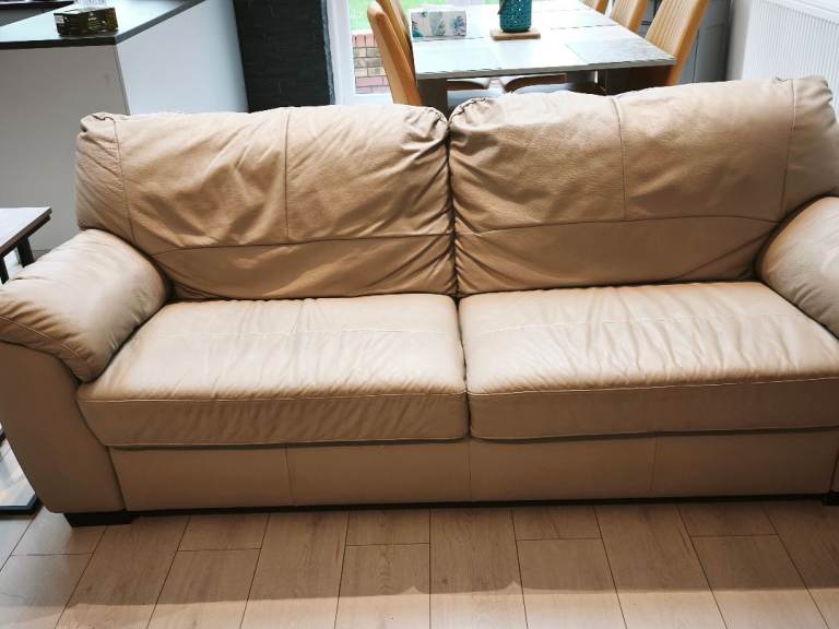 3 and 2 seater leather sofa