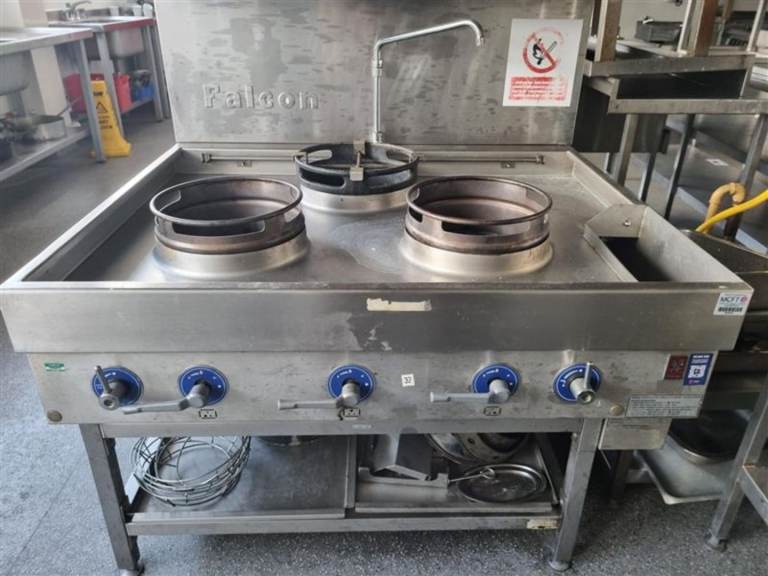 Heavy Duty 3 Burner Chinese/Thai Commercial Gas Wok Cooker - Stainless Steel catering equipment etc