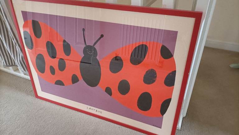 Ladybug wall art pint from madelin mollard 