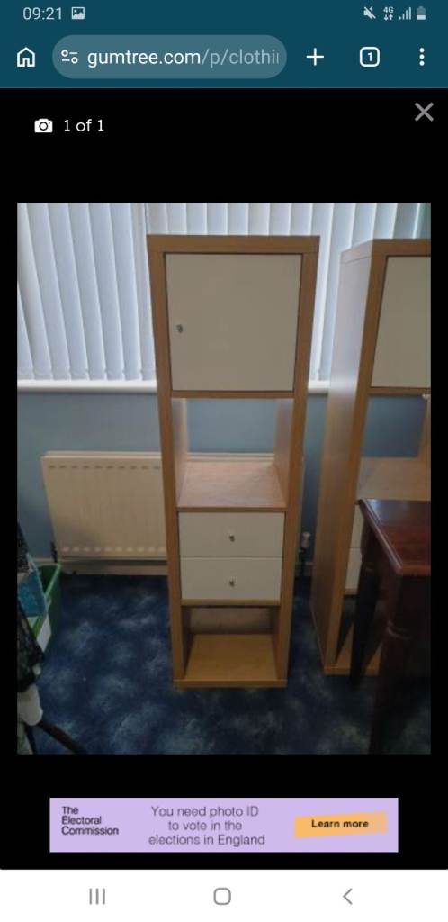 Tall Storage Unit with Cupboard and Drawers