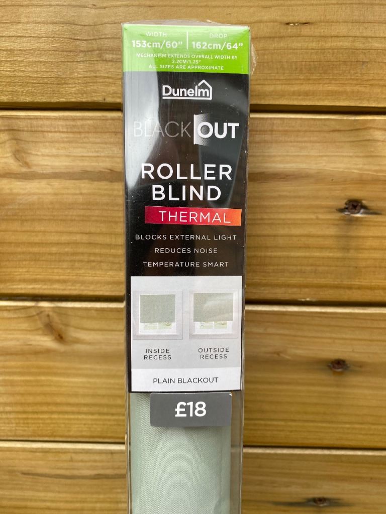 Dunelm Blackout thermal roller blind w60’’/d64’’