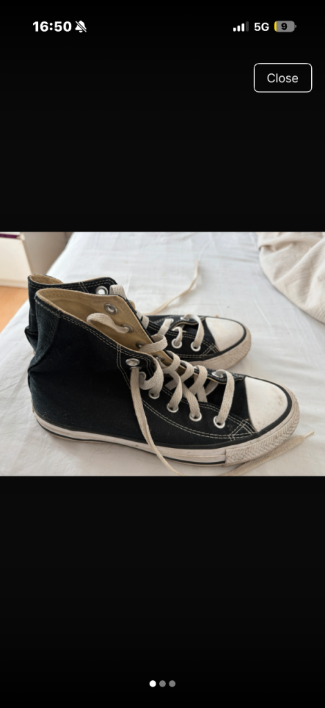 Black and white converse