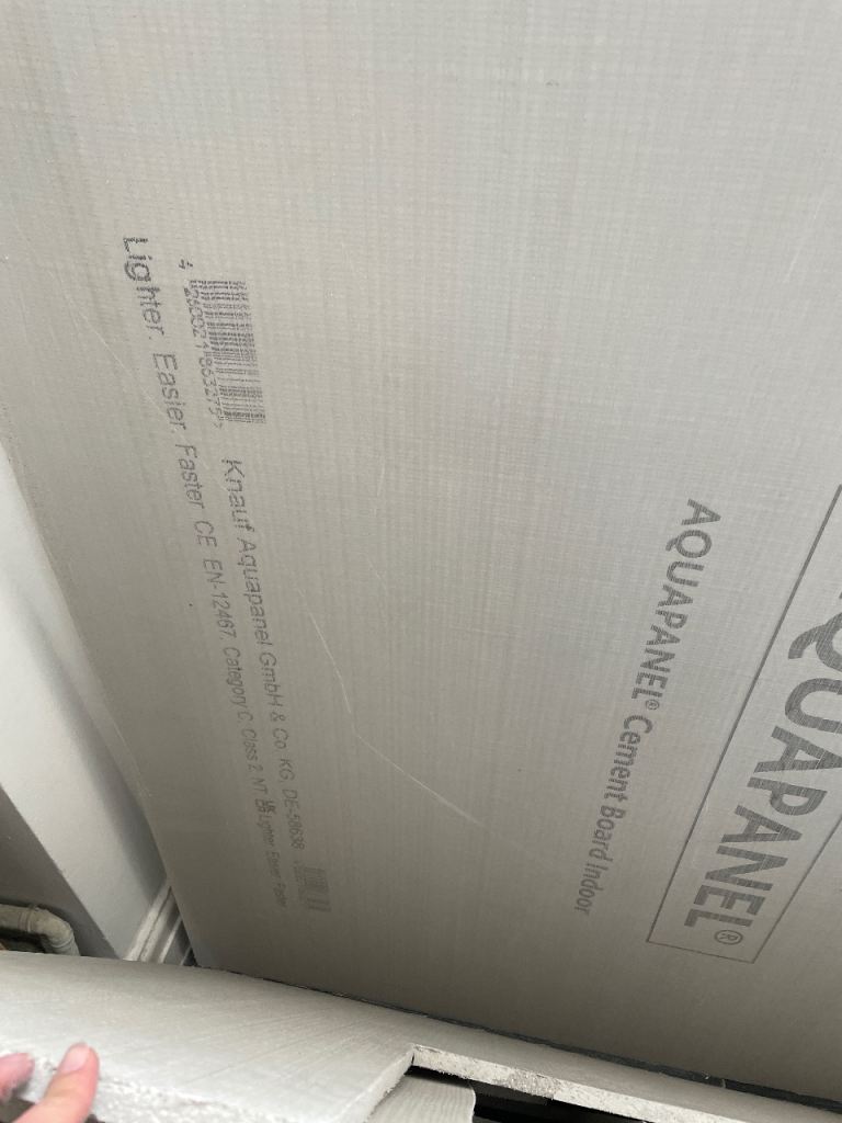Knauf aquapanel tile board diy cellar bathroom shower