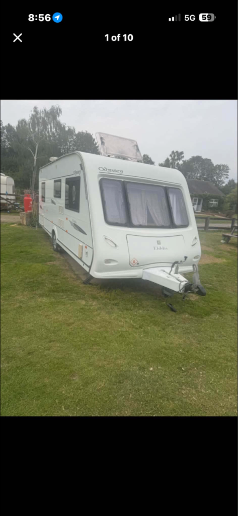 Elddis family caravan.