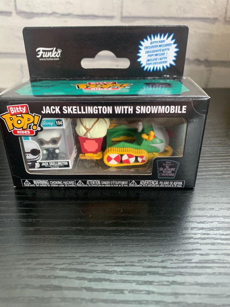 Funko Bitty Pop! Jack Skellington with Snowmobile – Brand New
