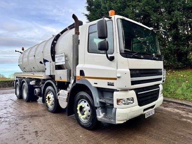 2006 56 DAF CF 85.360 8X4 WHALE stainless steel 18300ltr vacuum tanker 