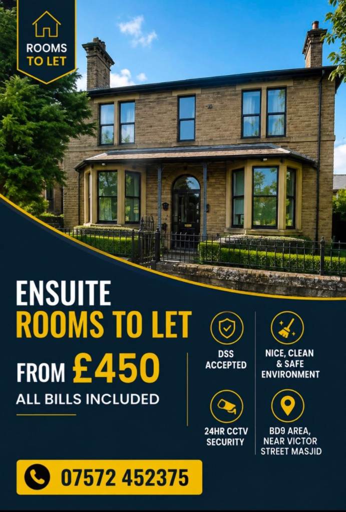 Ensuite rooms to rent in Bradford, manningham 