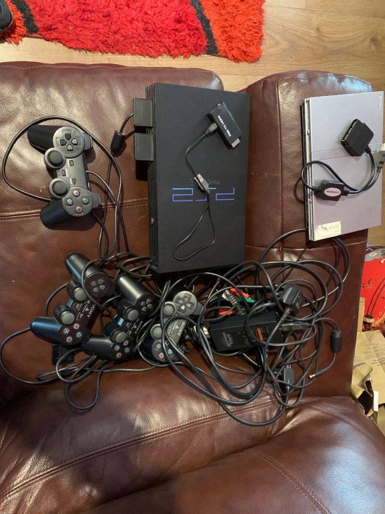 Sony PlayStation 2 x2 consoles,games and controllers