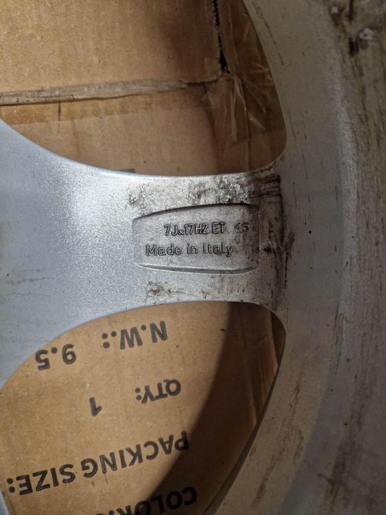 Set of 17” alloy wheels