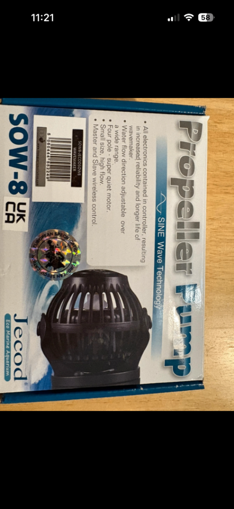 Jecod sow-8 wave maker + salinity checker