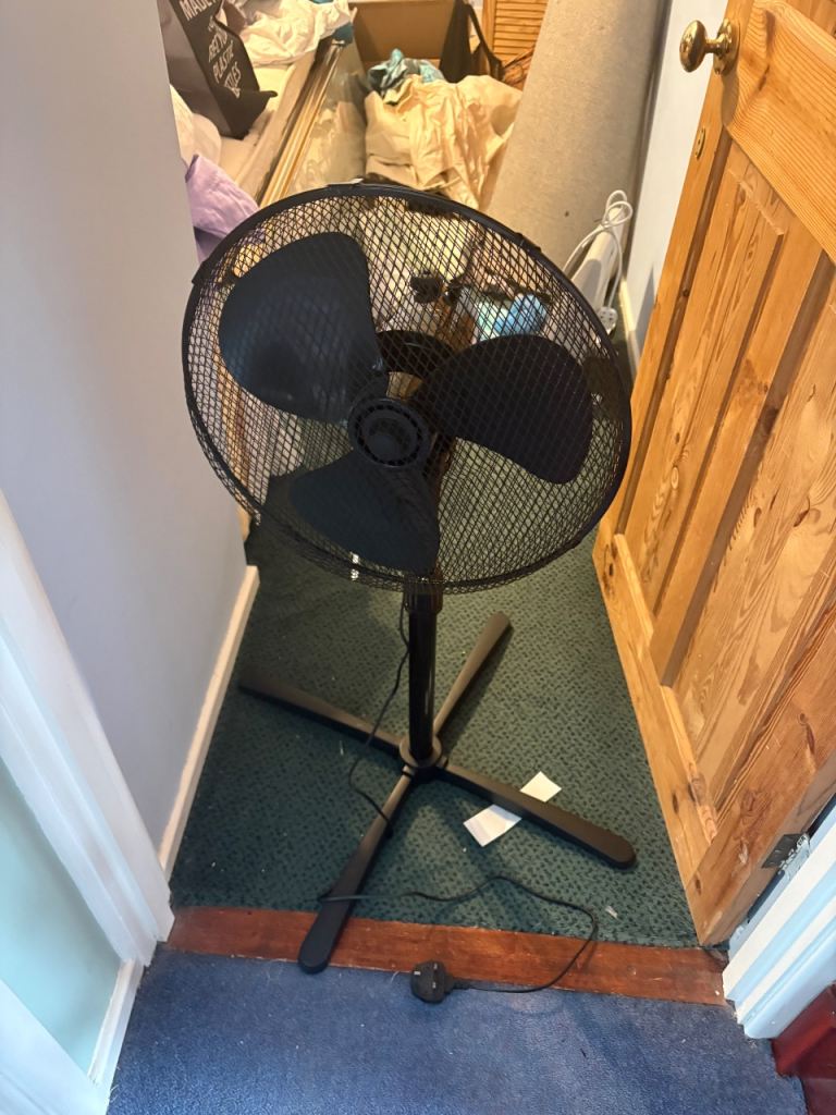 Standing up fan black