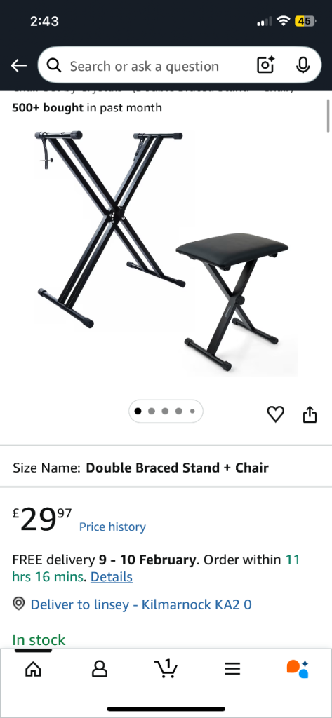 Keyboard with stand and seat