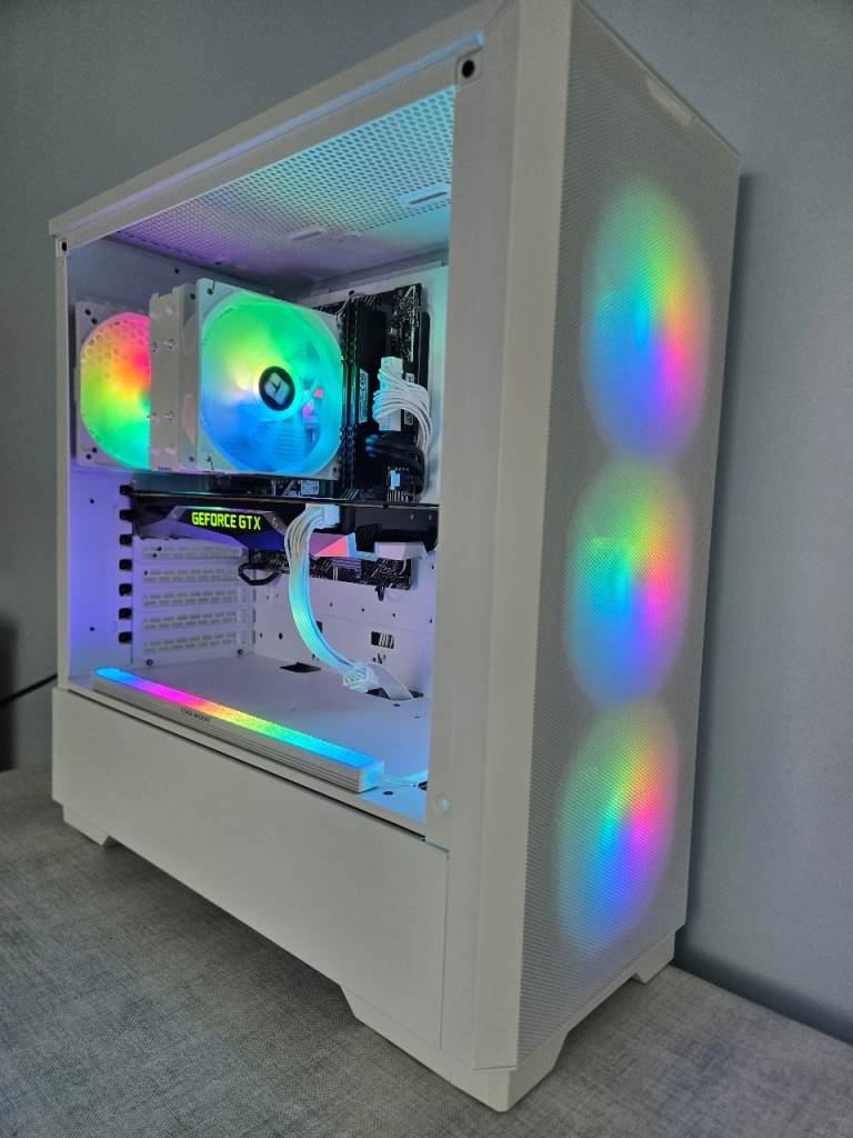 Intel Gaming PC - i5 6 Core - 16GB Ram - SSD/HDD - GTX1070 - RGB Lighting - Win 11