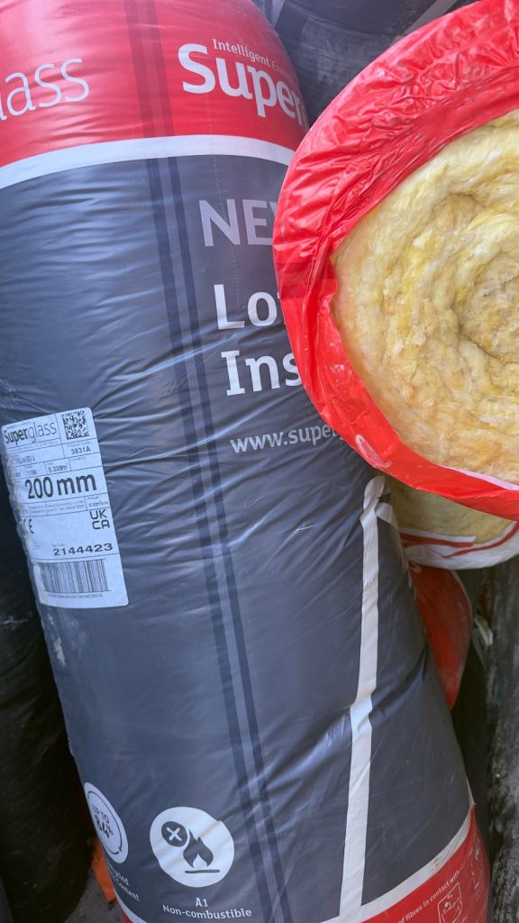 SuperGlass 200mm Loft Insulation Roll – Brand New