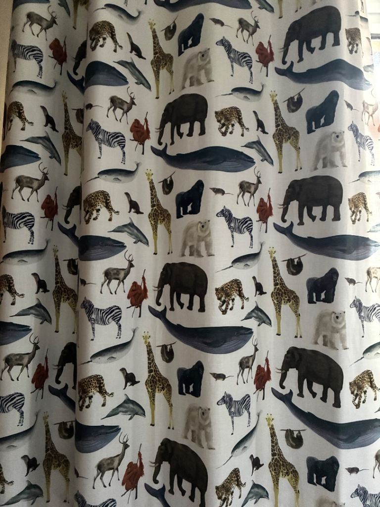 DUNELM MADE TO MEASURE NATURAL HISTORY MUSEUM MAMMAL CURTAINS