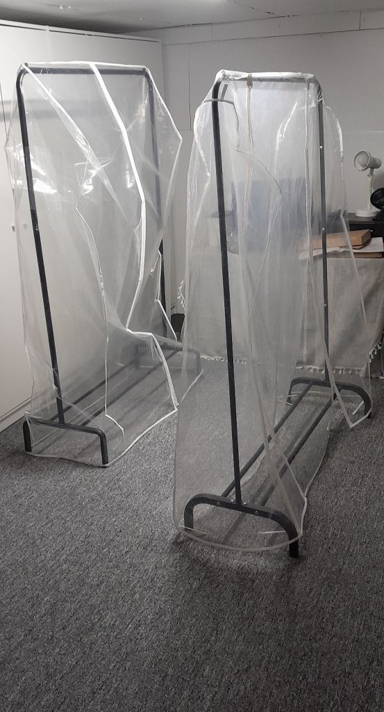 Freestanding Clothes Rails With Covers