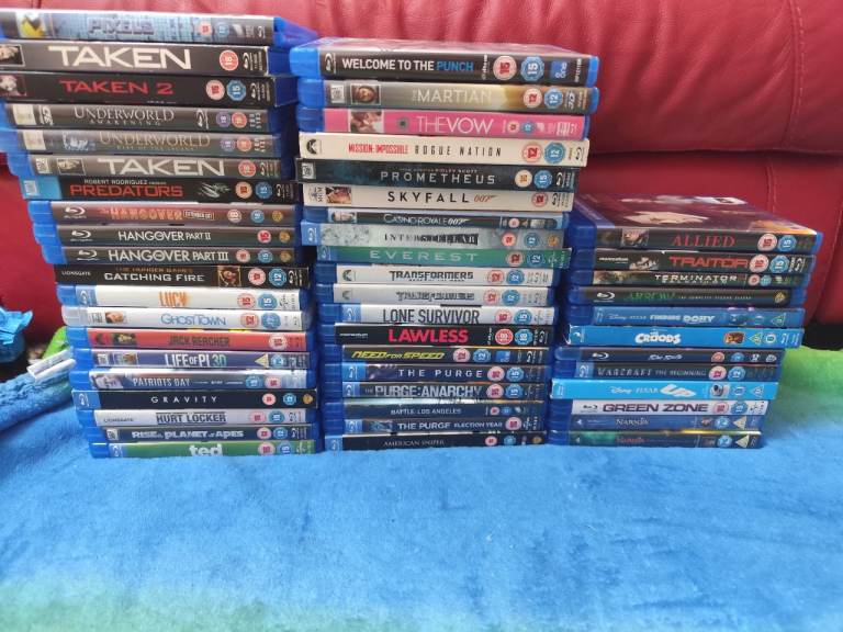 Large Bundle of Blu-ray Movies – Action, Sci-Fi, Comedy