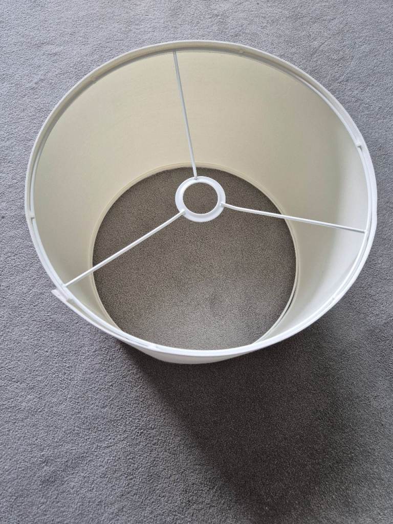 Cream lampshade.