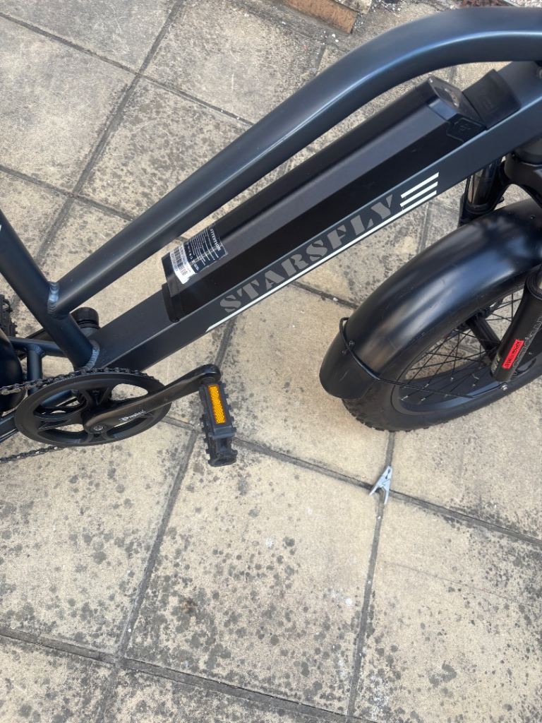 Starsfly Fat Tyre E-Bike, Black, Good Condition