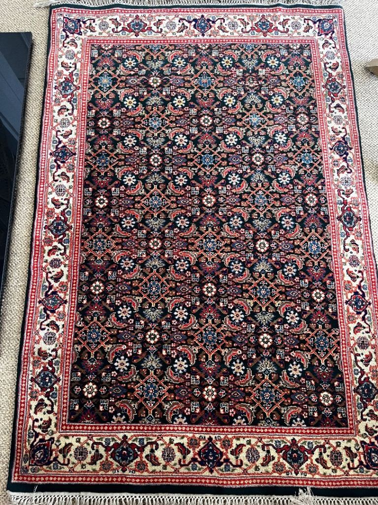 Vintage John Lewis Green Wool Rug 