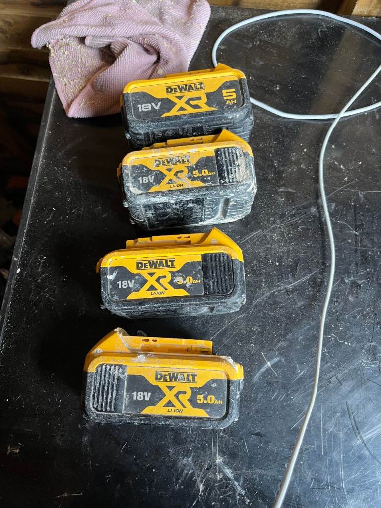 Dewalt 18V XR 5.0Ah Batteries - Used Condition, Set of 4 £25 each