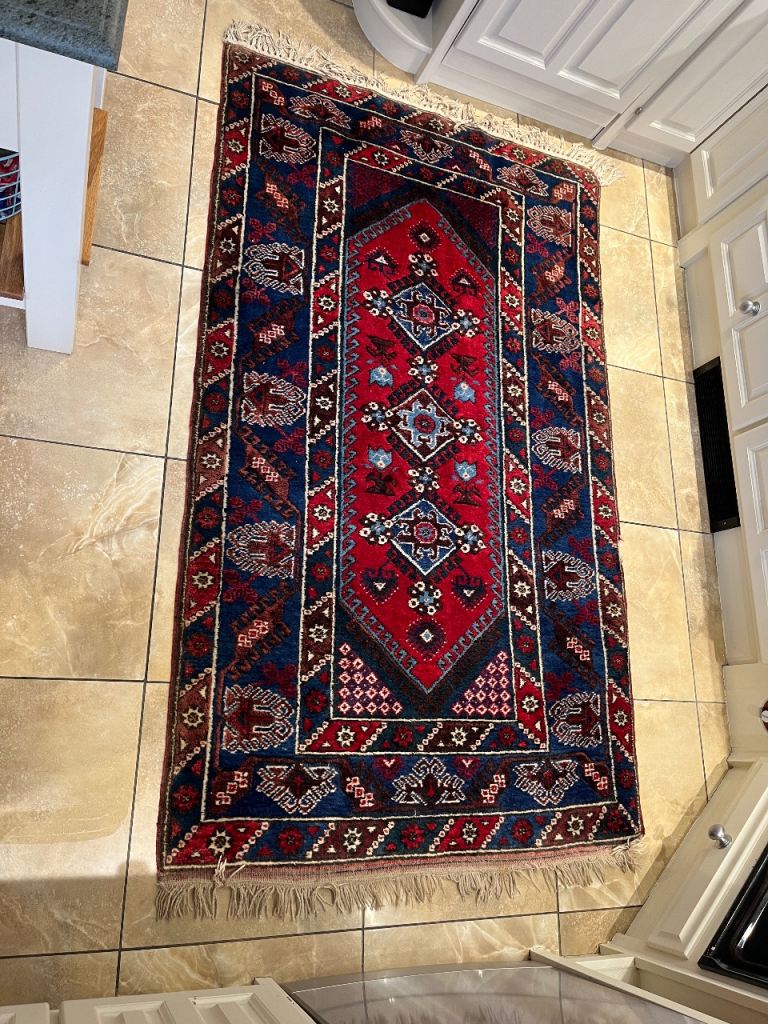 Rectangular large afghan rug