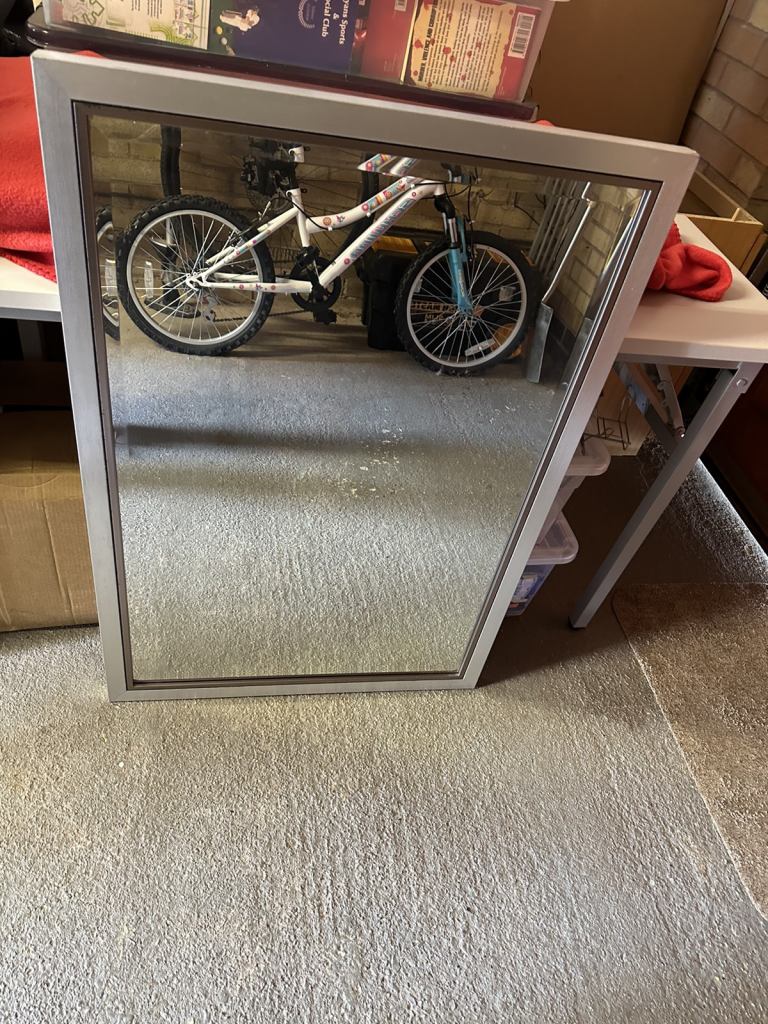 Silver framed Mirror