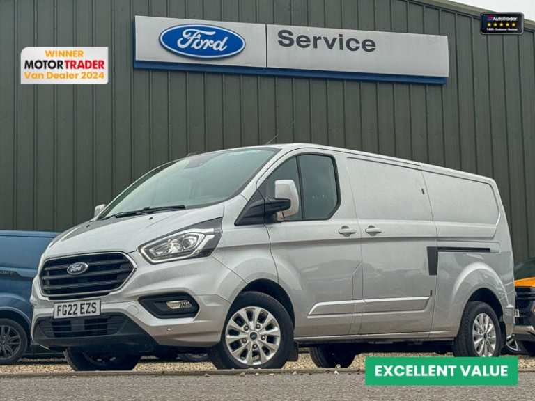 2022 Ford Transit Custom LWB L2H1 Low Roof Limited 300 Camera Sensors EURO 6 Panel Van Diesel Manual