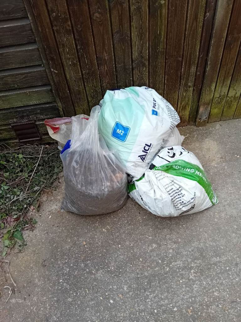 Bags of rubble/soil