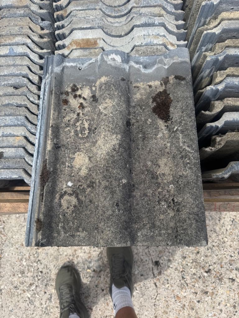 Grey Double Roman Roof Tiles