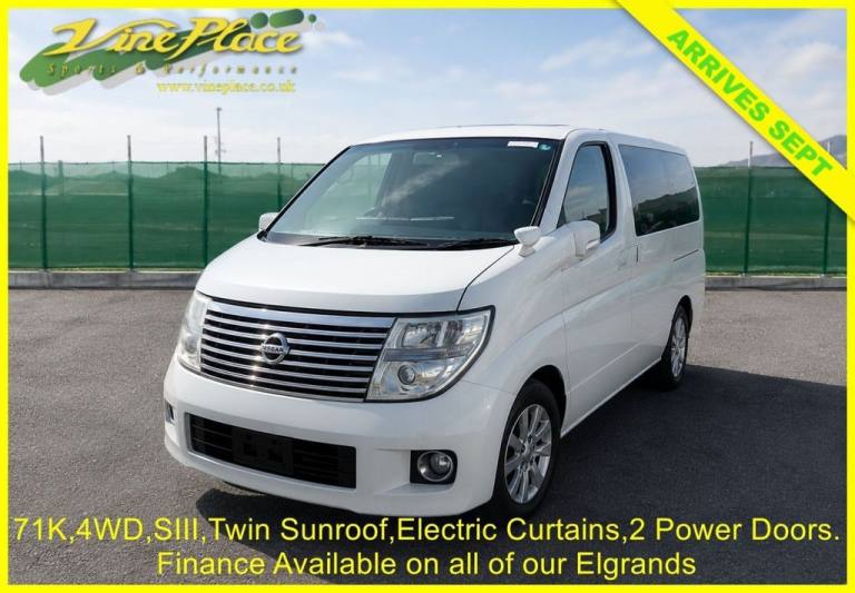 2007 Nissan Elgrand 3.5 4WD, X, SIII, Twin Sunroof, Auto, 8 Seats, 71K Miles MPV Petrol Automatic