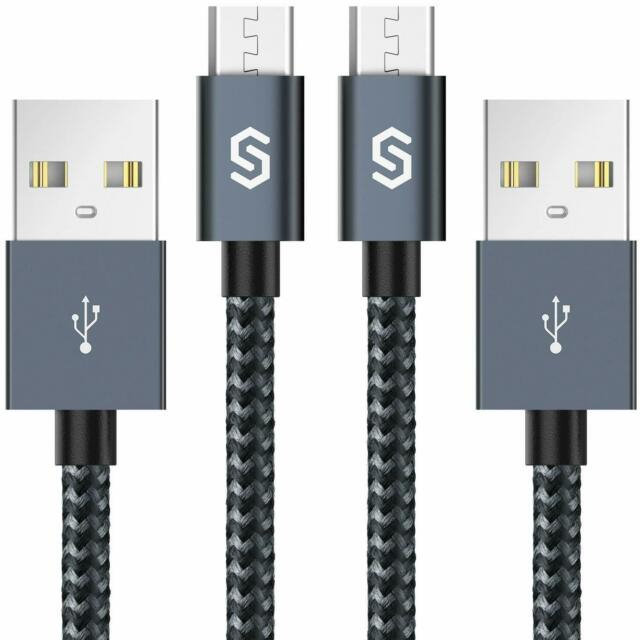 Brand New 2-Pack Syncwire Micro USB Nylon Braided Cable x 1 Metre