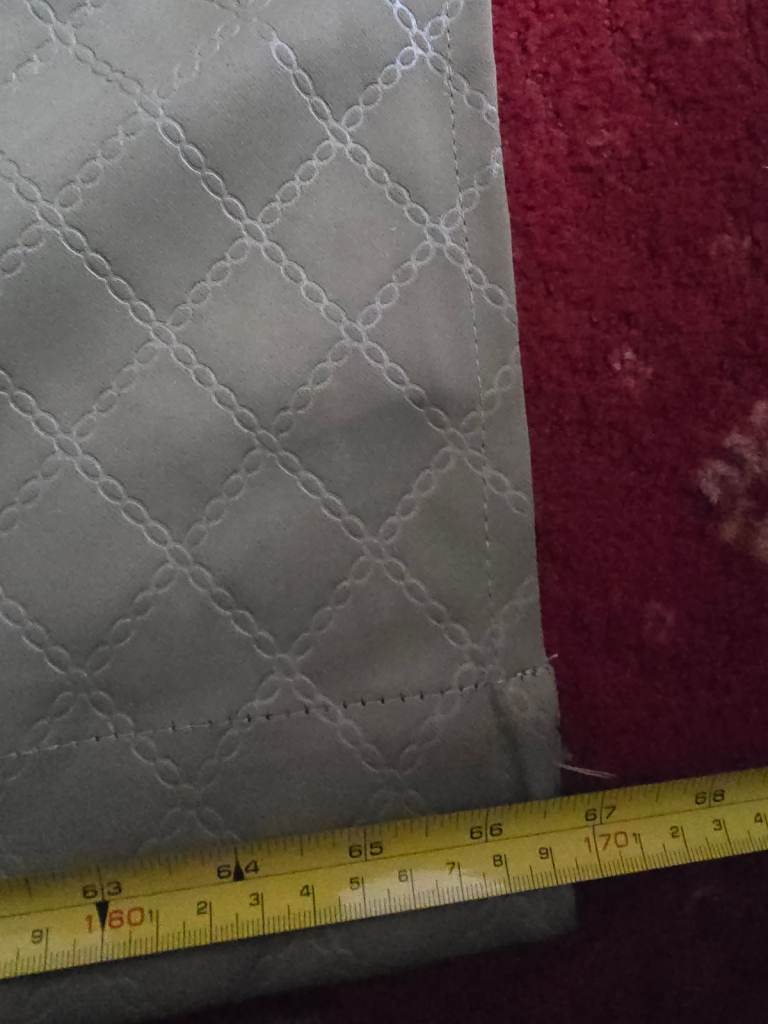COUNTRY CLUB Grey Curtains – 2 Drops, Good Condition