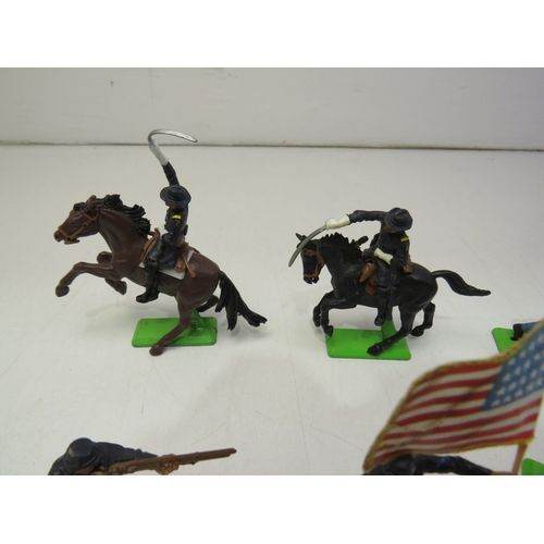 9 x Britains Toy Deetail 1971 US Civil War Union Army & Cavalry