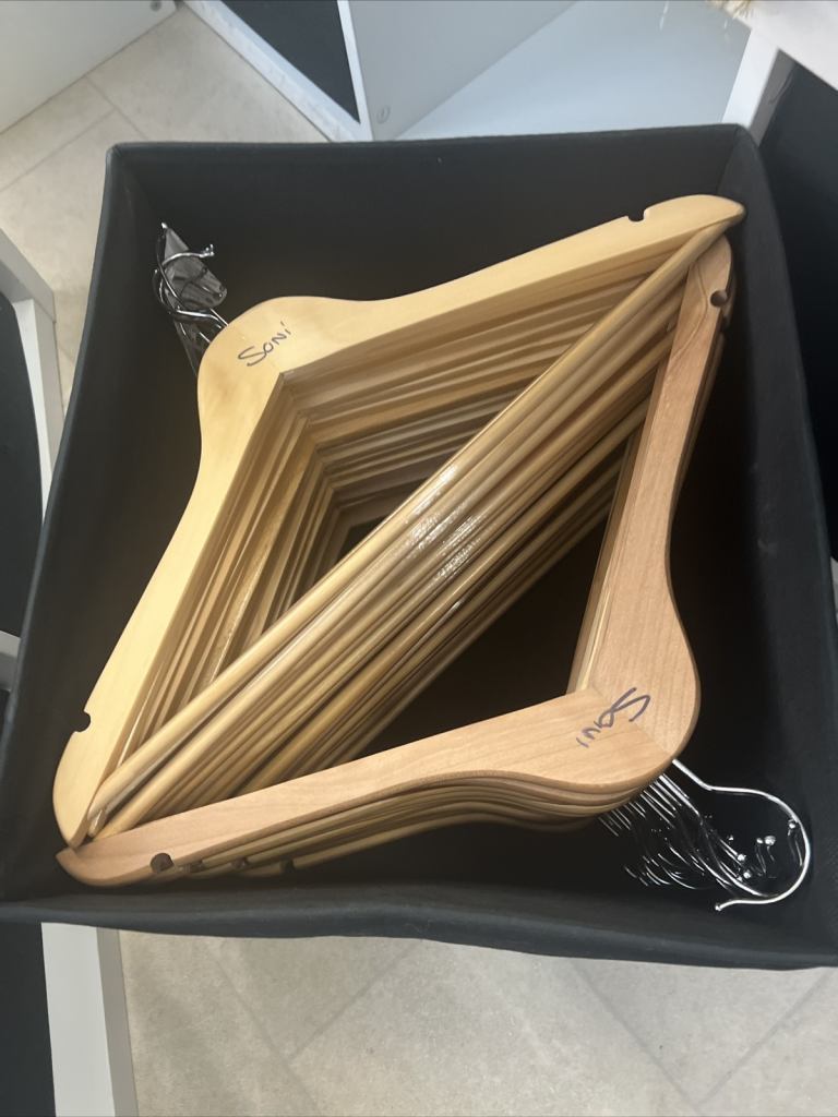 Clearance 85 wooden hangers for £45 fixed price 