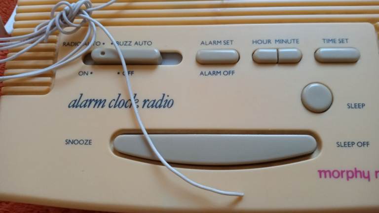 Morphy Richards Alarm Clock Radio - Beige, Good Condition