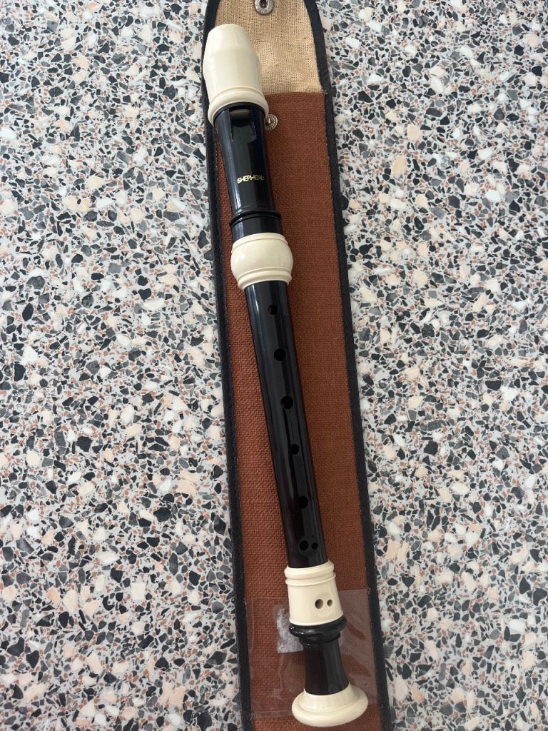 Black and Cream Recorder with Case – Good Condition