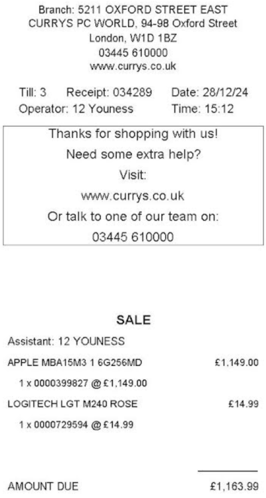 Macbook Air 15" M3 2024 16GB 256MD