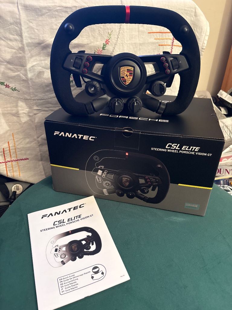 Fanatec Csl Elite Officially Licensed Porsche Vision Gt Steering Wheel 