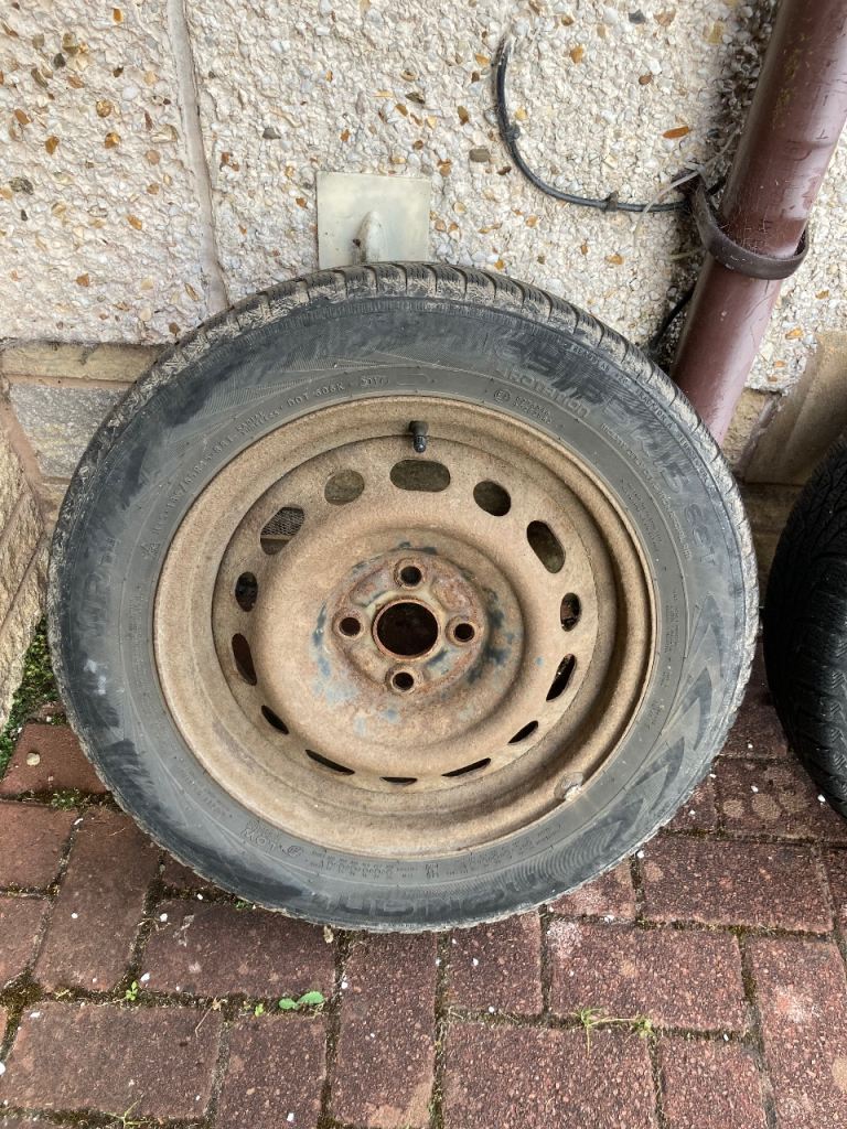 Steel wheels with winter tyres to fit Mazda 2