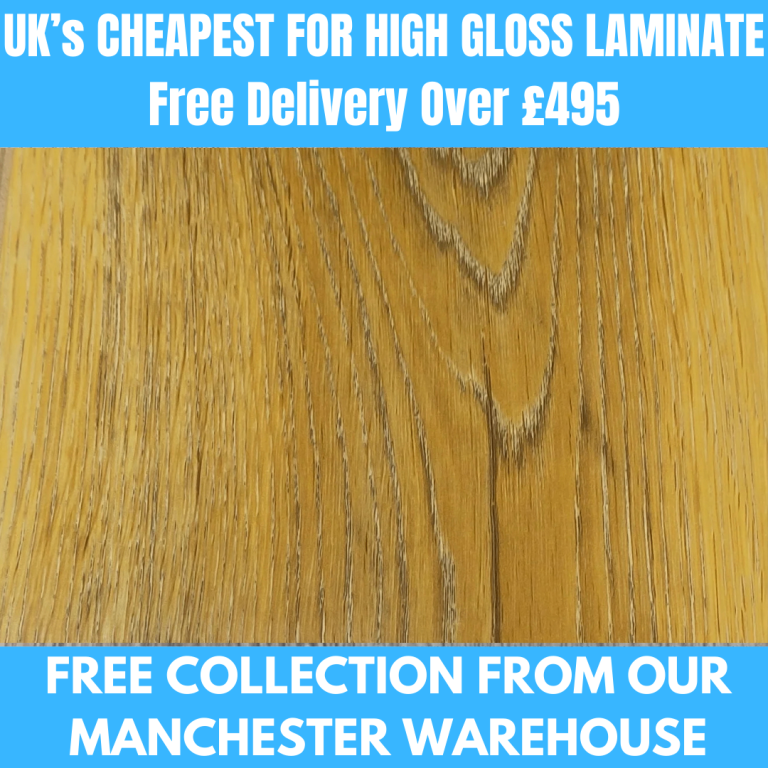 High Gloss Barrel Oak 8mm Laminate Flooring £26 per pack (CHEAPEST IN THE UK)