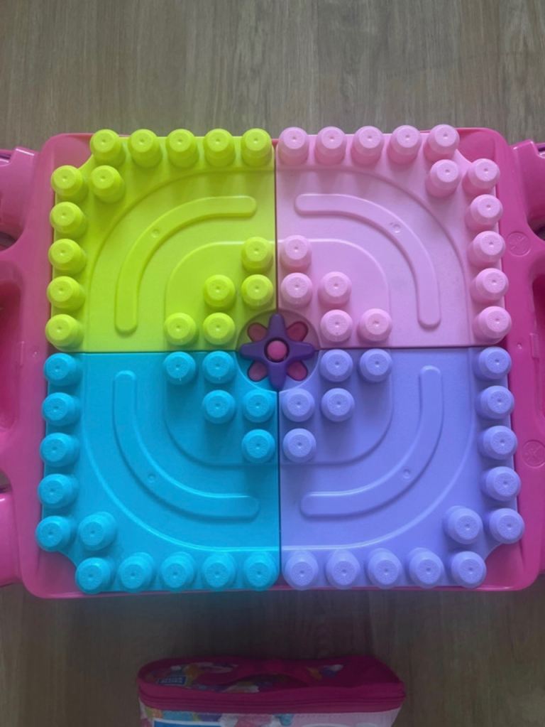 Mega Bloks table and blocks