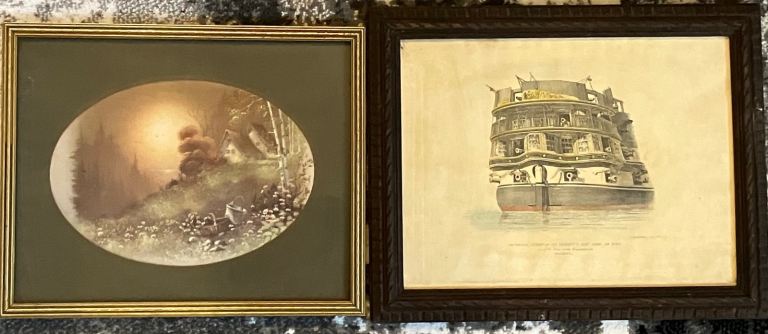 Fine art- through the key hole country & ship rear quarters.