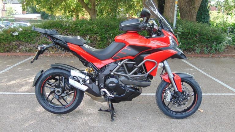 Ducati Multistrada 1200S Granturismo 2014 full luggage spec Italian tourer 