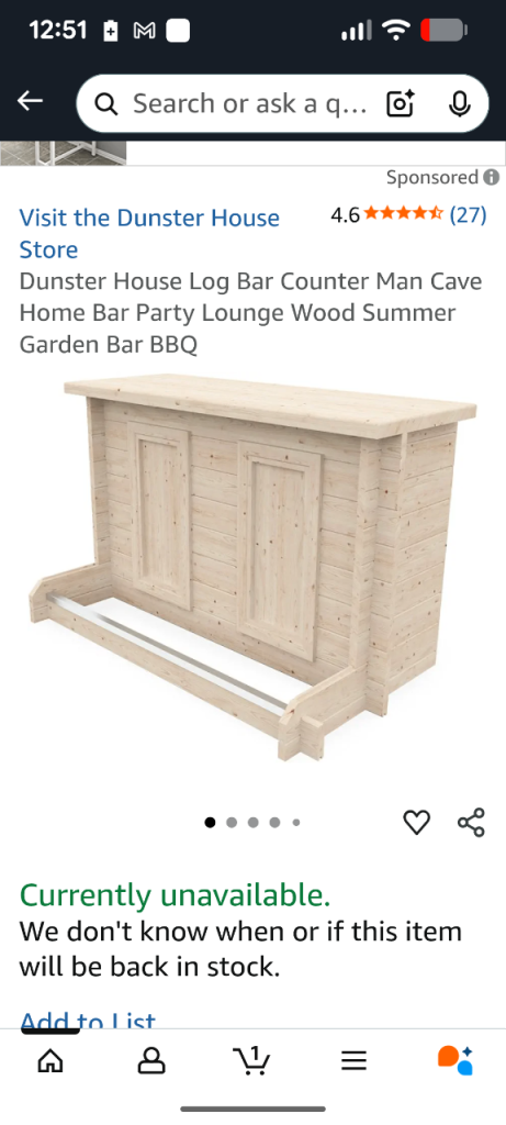 Log cabin bar
