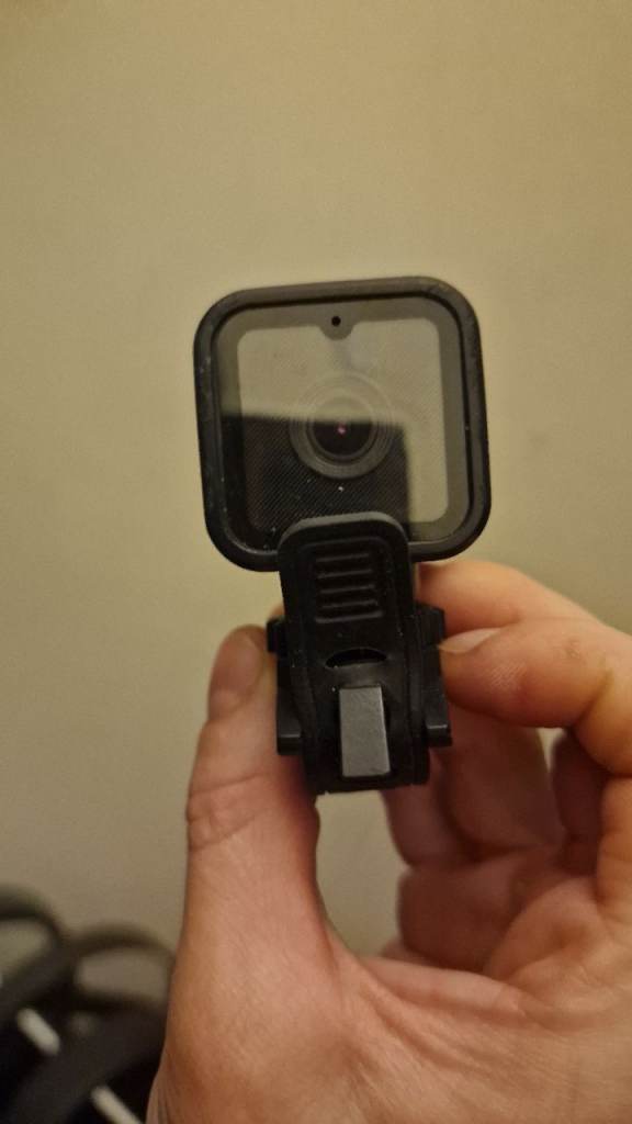 black action camera suitable for sports and surveillance